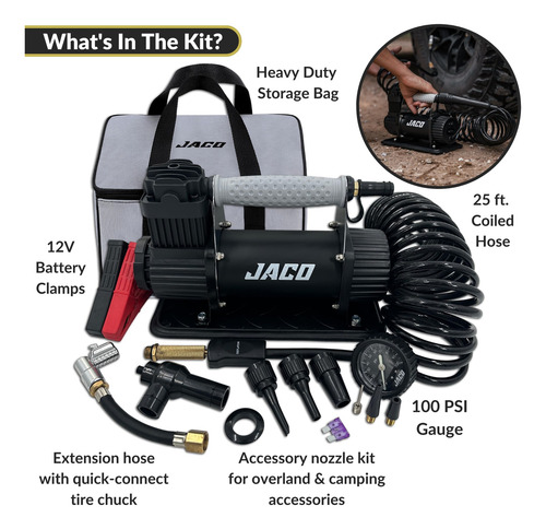 Jaco 4x4 Trailpro Compresor Portátil 3.5 Cfm 12v
