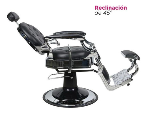 Sillon Hidráulico De Barbero Reclinable, Plateado Plateado Reclinable Redonda