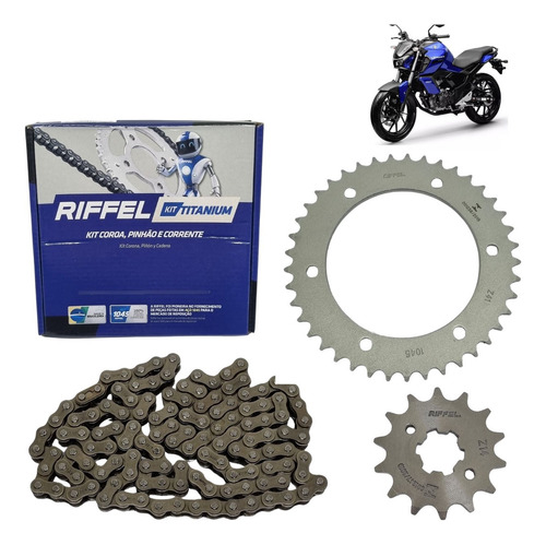 Kit Relação Yamaha Fz15 2023 41x14x128 Riffel