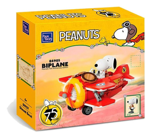 Juego Construcción Snoopy Pantasy Peanuts Biplane Cantidad De Piezas 180