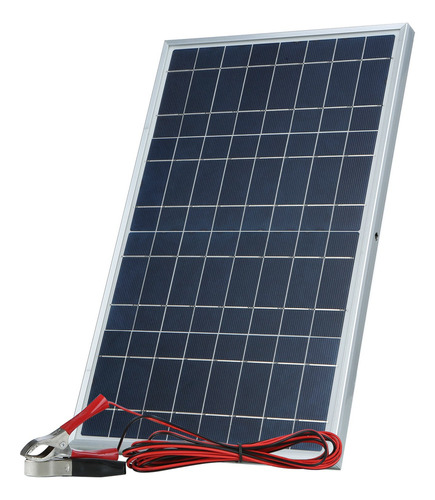 Kit De Panel Solar 30w Dc 12v/18v Con Pinza De Cocodrilo/