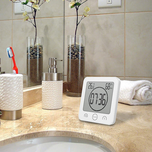 Reloj De Ducha Impermeable Reloj De Baño Digital Humedad