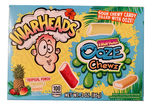 Dulces Warheads Sour Chewy Con Tropical Ooze Chewz