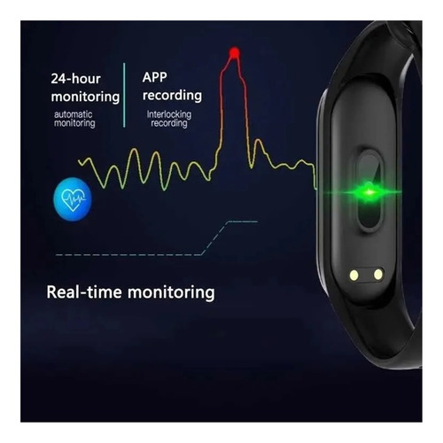 Pulsera Inteligente Con Monitor De Ritmo Cardíaco Azul