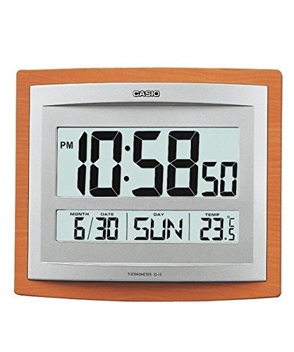 Reloj Casio Pared Termometro Alarma Dia Hora Id-15-5 Nuevo