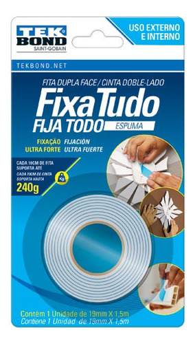 Tekbond Espuma Doble Cara (24mm) Blister X 1,5 Metros