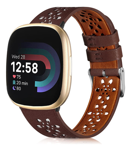 Bandas De Cuero Para Fitbit Versa 3 Bandas/versa 4 Bandas P.