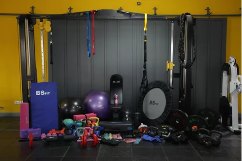 Barra + 2 Mancuernas + 50kg Discos Local Combo Kit Gym Bsfit - Tienda Clic