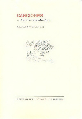 Canciones, De García Montero, Luis Antonio. Editorial Pre-textos En Español