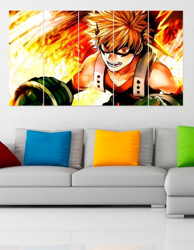 Cuadro Poliptico Bakugo My Hero Academia Canvas Art