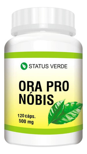 Ora Pro Nóbis 120 Cápsulas 500mg Status Verde Sabor Neutro