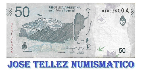 Nuevo Billete $ 50 Condor 2018 Mb+ Palermo