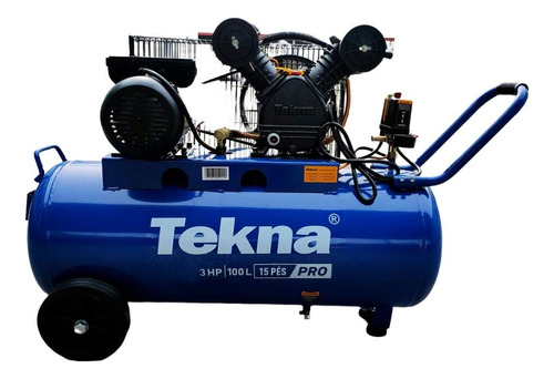 Compressor De Ar 15 Pés 3 Hp Cp150100p Com Rodas Tekna 220v