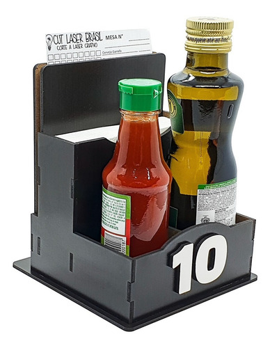 10 Porta Guardanapos Numerados 1 A 10 Mesa Bar Restaurante