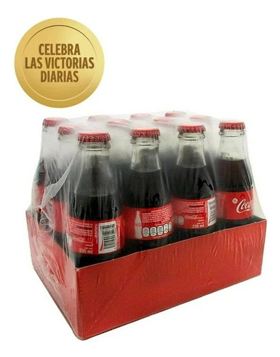 2 Pza Refresco Coca Cola Sabor Original 12 Botellas De 235 M