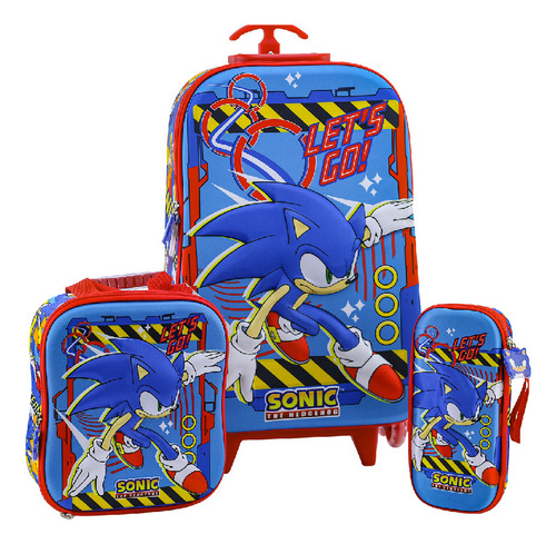 Scool Ranger Set Maleta Eva 3d Full Sonic