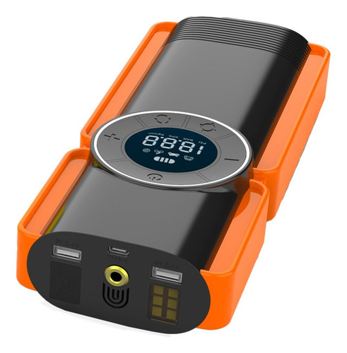 Cargador Y Arrancador Ion Litio 10000mah C/ Inflador Kushiro