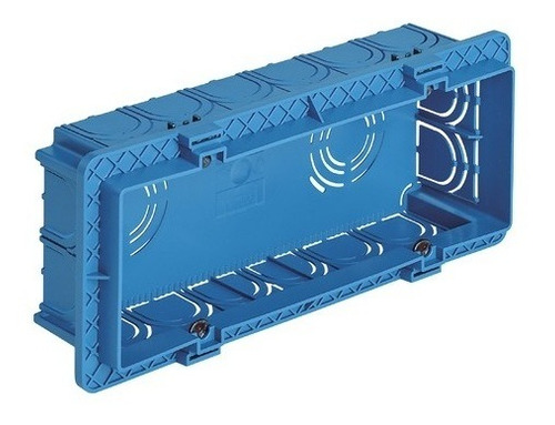 Cajetin De Empotrar Rectangular 6/7 Modulos Azul Vimar