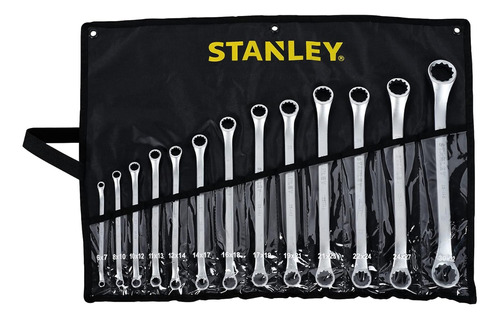 Juego De 13 Llaves Estriadas Stanley® Métricas Con Funda Color Plateado