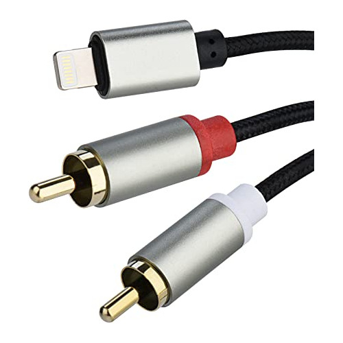 Adaptador Auxiliar De Audio Lightning A Rca, Cable De 3.3 ft