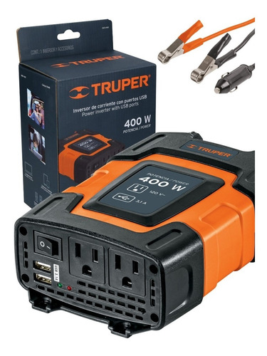 Inversor Convertidor De Corriente 400w 12v A 110-120v Truper