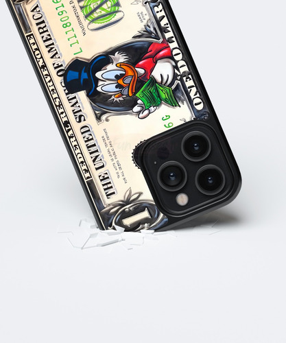 Funda Un Dolar 1 Billete Tio Rico Mc Pato Dinero Millonario Negro Iphone Xr