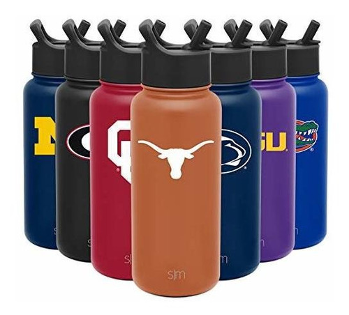 Simple Modern Ncaa 32oz Water Bottle With Straw Lid Insulate