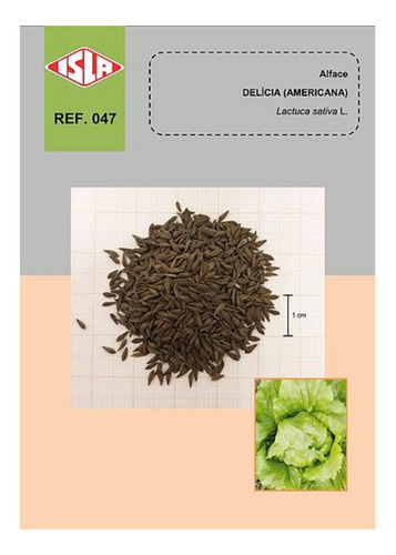 2.500 Sementes De Alface Americana Delicia - 2,5g