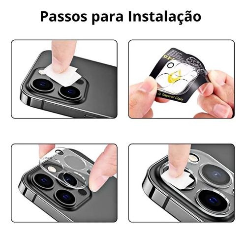Película Vidro Lente Câmera Traseira Para Iph 11 / 12 / Pro
