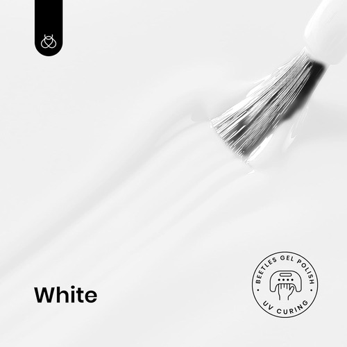 Esmalte De Uñas En Gel Blanco Beetles, 15 Ml, Esmalte De Uña