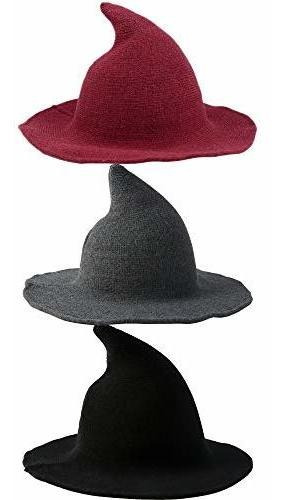 Maquillaje Para Disfraz - Cotiny 3 Pack Halloween Witch Hat 