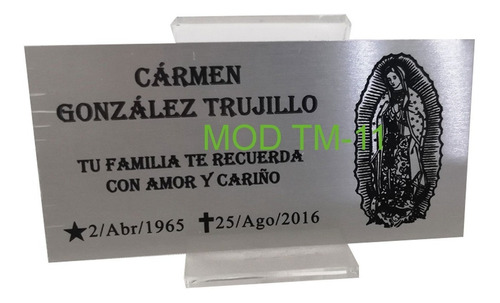 2 Placas Paraurna Y/o Nicho Personalizadas Fullcolor 12x6 Cm