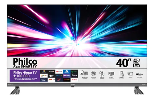Smart Tv 40'' Ptv40e3ersgb Full Hd Led Hdmi Roku Tv Philco