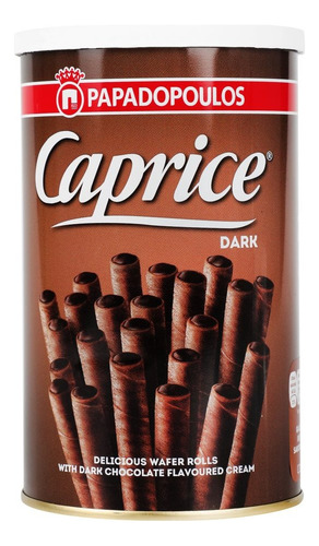 Caprice Galletas De Chocolate Amargo Wafer Rolls 250 Gr