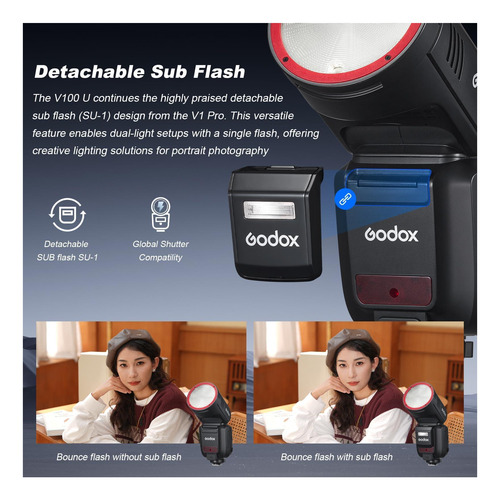 Goodox V100s U Flash V100-s Usa 100w Cabeza Redonda Tocina Y