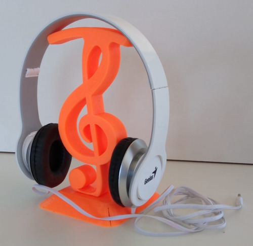 Soporte De Pie Auriculares Clave De Sol Con Base