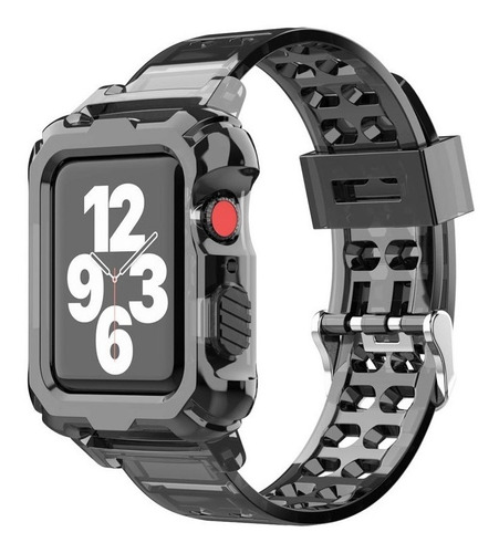 Carcasa Correa Armored Negra Para Apple Watch Toda Medida