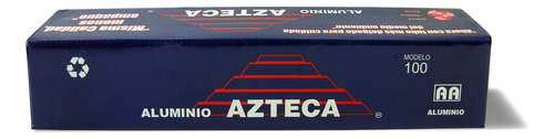 Papel Aluminio Azul Mod. 100 Azteca - 12 Pzas