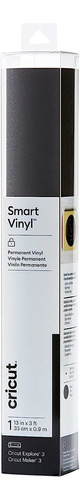 Vinilo Permanente Para Cricut - 90cm - Negro Brillante