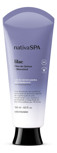  Loção hidratante para corpo Nativa SPA Lilac 180 ml en tubo de 180mL/180g