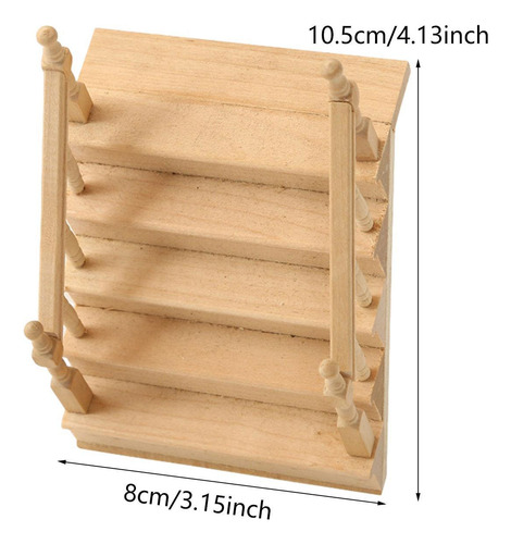 Modelo De Escalera Para Casa De Muñecas Con Pasamanos,