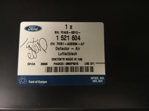 Imagen 3 de 9 de Deflector Inferior Paragolpe Focus 2008/13 Ford Genuino
