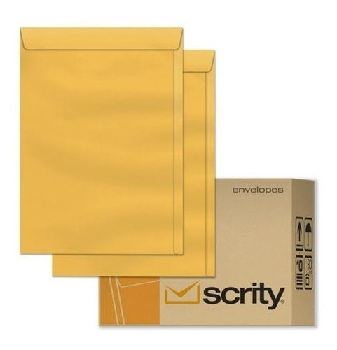 Envelope Saco Kraft Ouro 240x340 80g Scrity Caixa Com 250 Un