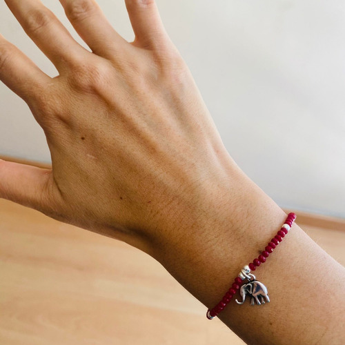 Imagen 6 de 10 de Pulsera Elefante Plata 925 Y Cristal Swarovski Mujer Agálea