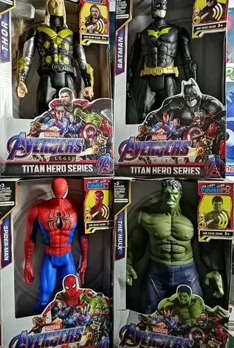 Muñecos Superhéroes Avenger, Hulk Spiderman Capitán América