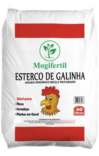 Esterco De Galinha (frango) Adubo Orgânico 20 Kilos