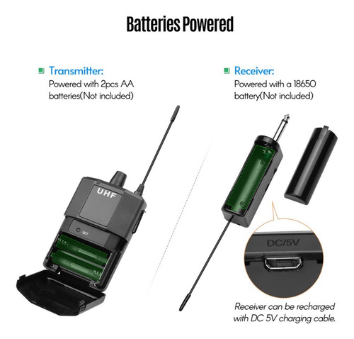 Muslady Uhf - Microfone Sem Fio Com Lapela