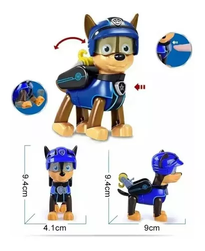 Juguete Set 7 Muñecos Paw Patrol Accionables Patrulla Canina GENERICO