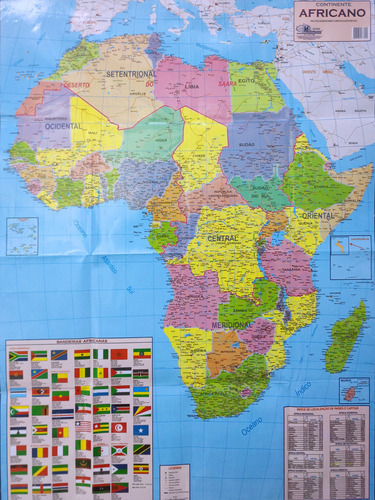 Mapa Continente Africano, De Multimapas. Editora Multi, Capa Mole Em Português