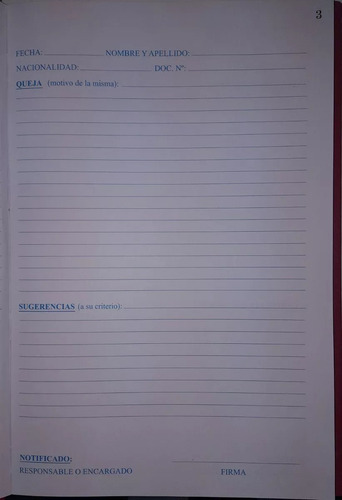 Libro De Quejas Y Sugerencias 200 Pag.